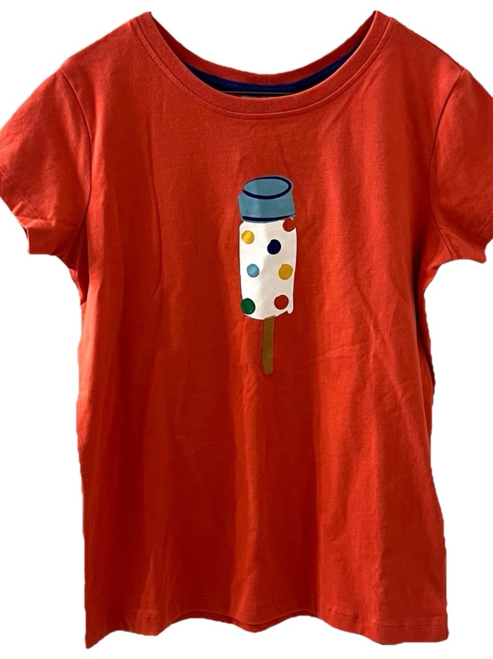 Hanna Andersson Girls Orange Ice Cream Cotton T-shirt Size 10 New w/tag